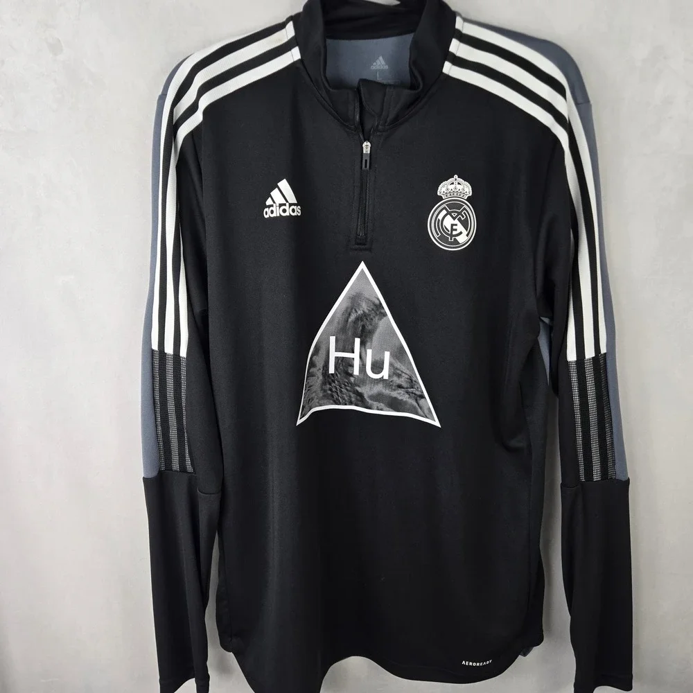 Adidas Real Madrid Human Race Training Top X Pharrell Mens L Black Grey Soccer
